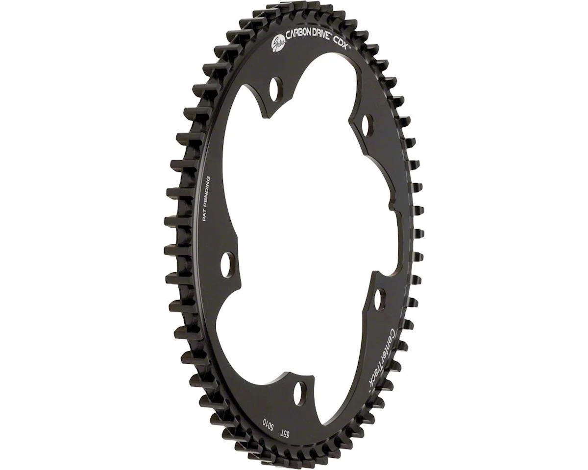 Gates Carbon Drive CDX CenterTrack Front Sprockets (Black) (130mm BCD) (Single) (Standard) (55T)